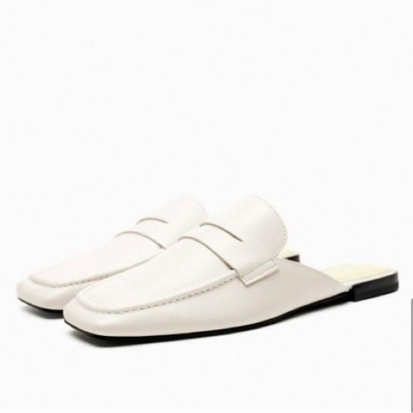 Zara Genuine Leather Flat Mules - Picture 11 of 12